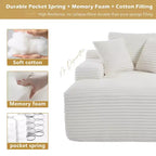 Divano a pavimento in velluto oversize moderno futon