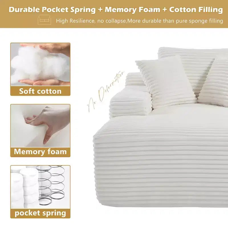Divano a pavimento in velluto oversize moderno futon