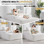 Divano a pavimento in velluto oversize moderno futon