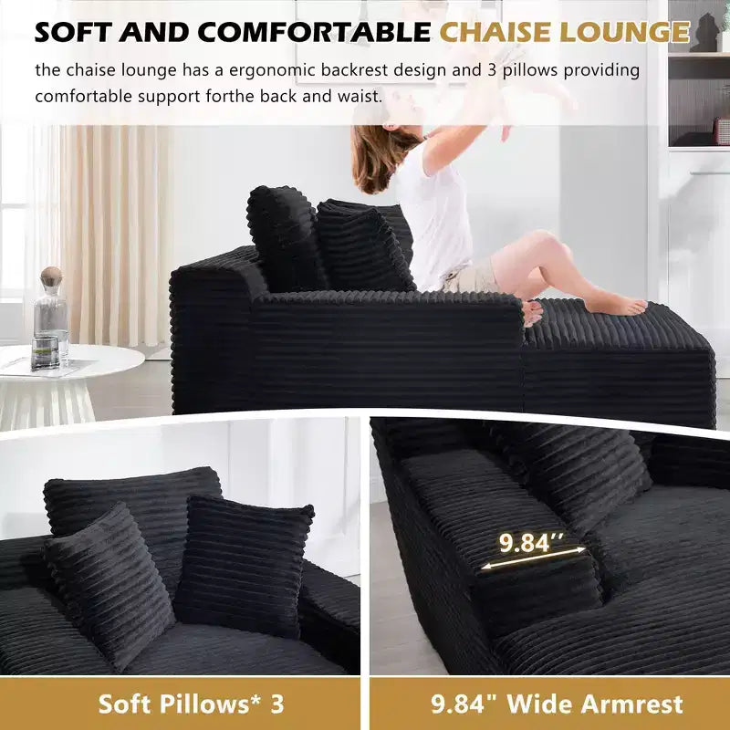 Divano a pavimento in velluto oversize moderno futon