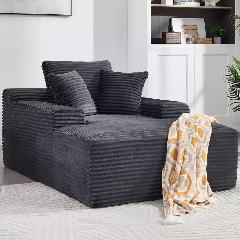 Divano a pavimento in velluto oversize moderno futon