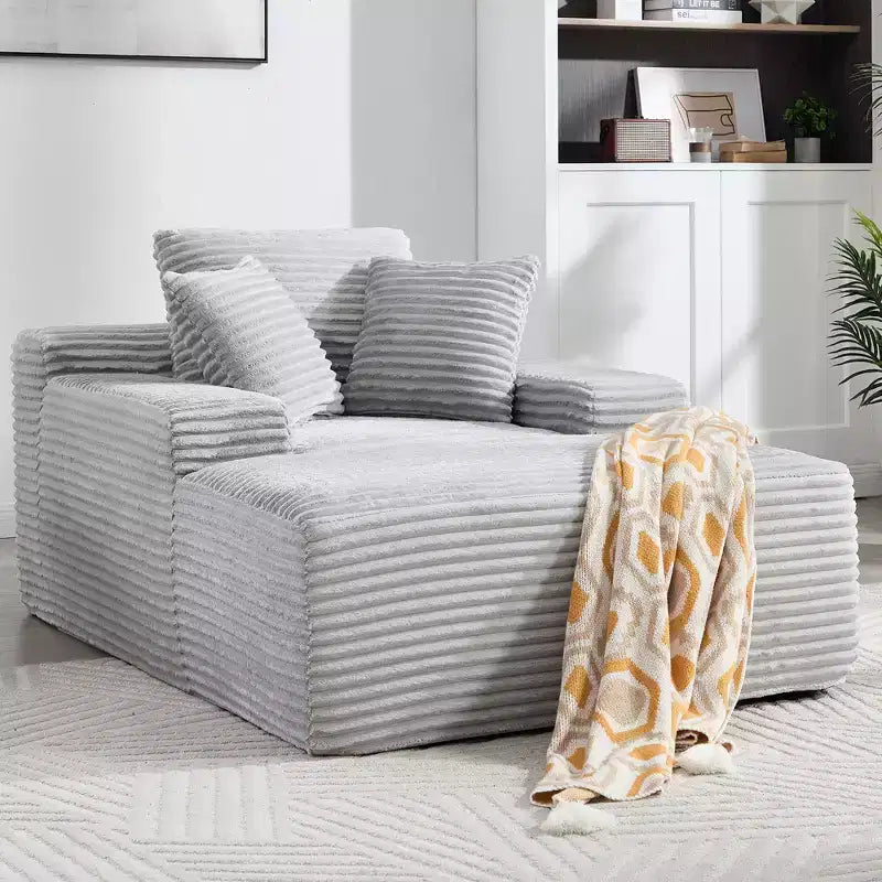 Divano a pavimento in velluto oversize moderno futon
