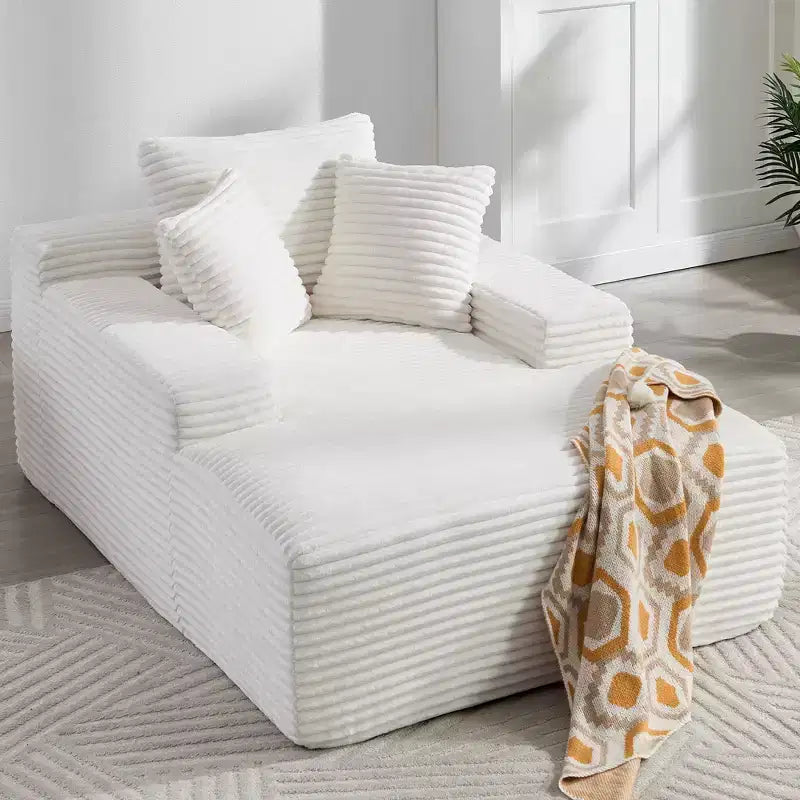 Divano a pavimento in velluto oversize moderno futon