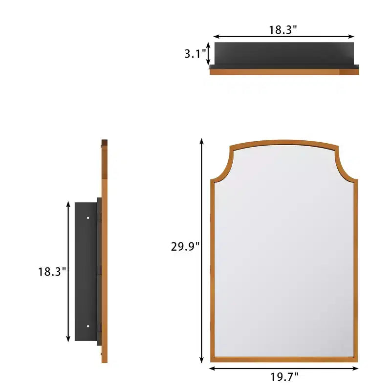 29,9 A x 19,7 L Mobiletto da bagno Golden Farmhouse