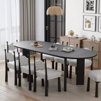 Tavolo da pranzo ovale curvato 79 per 6-8 persone