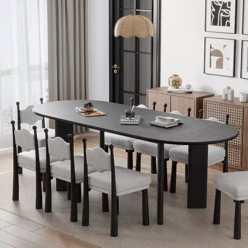 Tavolo da pranzo ovale curvato 79 per 6-8 persone