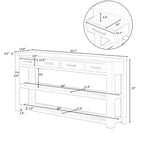 Consolle moderna in legno con cassetti e ripiani, tavolo da ingresso minimalista con contenitore per corridoi e soggiorni