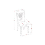Set da pranzo 5 pezzi con piano in legno massello finitura marrone sella - Posti a sedere per 4 persone