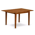 HomeStock 5-Pc Saddle Brown Finish Solid Wood Top - Dining Room Set - Seats 4