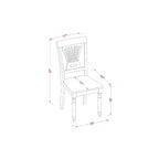Set Sala da Pranzo 5 Pezzi con Piano in Legno Massello Finitura Marrone Sella - 4 Posti a Sedere