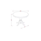 Set Sala da Pranzo Country Francese 3 Pezzi Tavolo e Sedie - Tavolo Rotondo in Legno 36 Pollici con 2 Sedie
