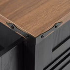 Set 3 pz da pranzo in legno massello con finitura mogano - 4 posti