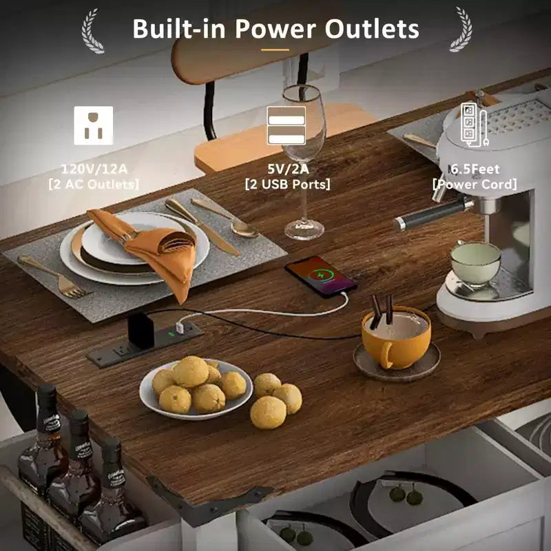 Set 3 pz da pranzo in legno massello con finitura mogano - 4 posti