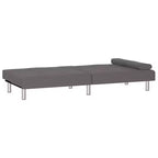 Divano letto pieghevole con portabicchieri in similpelle