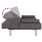 Divano letto pieghevole con portabicchieri in similpelle