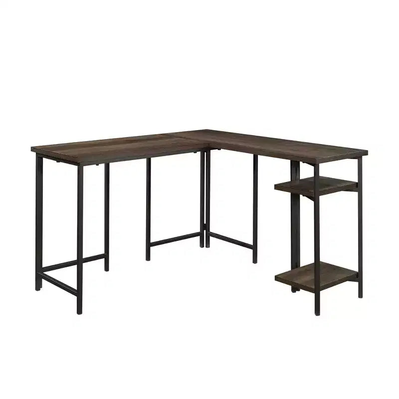 Scrivania in Legno Rustico Willow con Ripiani Regolabili
