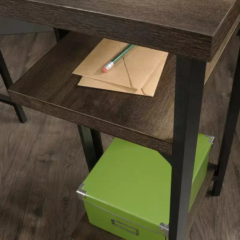 Scrivania in Legno Rustico Willow con Ripiani Regolabili