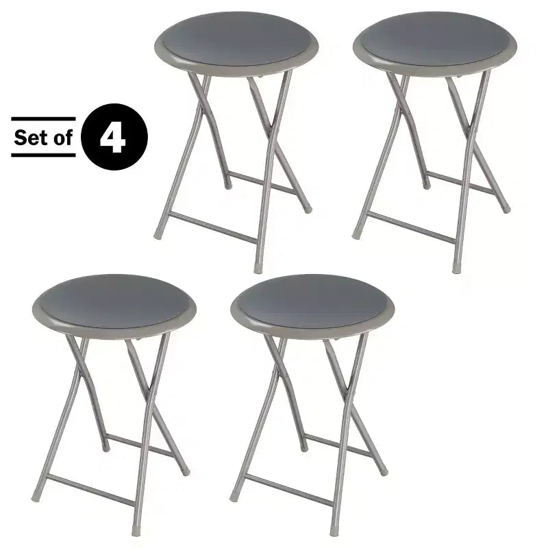 Set di 4 sgabelli pieghevoli da bar