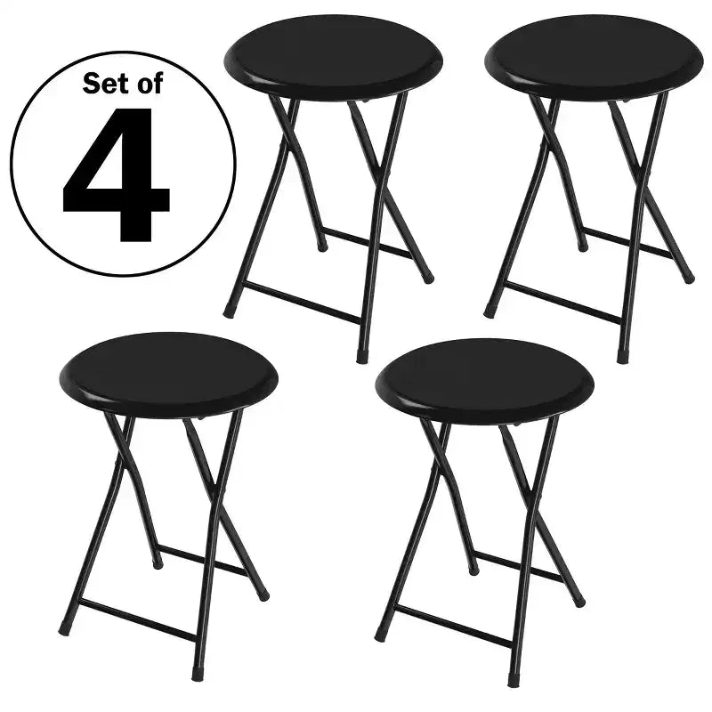Set di 4 sgabelli pieghevoli da bar