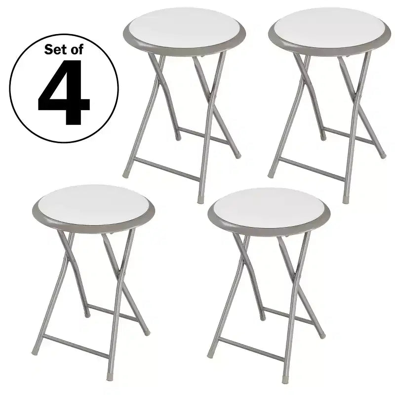 Set di 4 sgabelli pieghevoli da bar