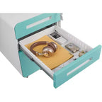 Cassettiera Portadocumenti a 3 Cassetti per Ufficio Domestico, Mobiletto Archiviazione con Serratura Sotto Scrivania per Formato A4/Letter/Legale, Cassettiera su Rotelle Anti-ribaltamento a 5 Ruote