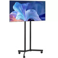 Rolling TV Stand for 32-65 Inch Screens, Height Adjustable Mobile TV Cart with Wheels, Portable Monitor Stand Holds 88 lbs, Max VESA 400x400