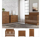 Child Craft Redmond Full Panel Crib, Dresser and Chest Nursery Set, 3-Piece, Includes 4-in-1 Convertible Crib, Dresser and Chest