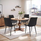 Sedie da pranzo moderne, confezione da 4, con gambe in metallo