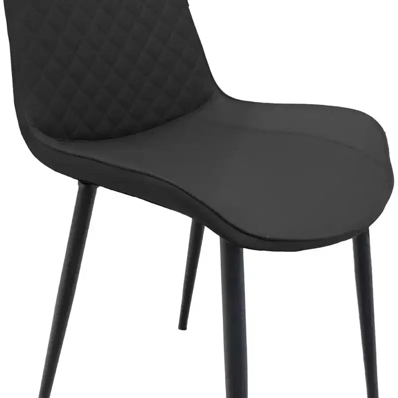 Sedie da pranzo moderne, confezione da 4, con gambe in metallo