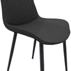 Sedie da pranzo moderne, confezione da 4, con gambe in metallo