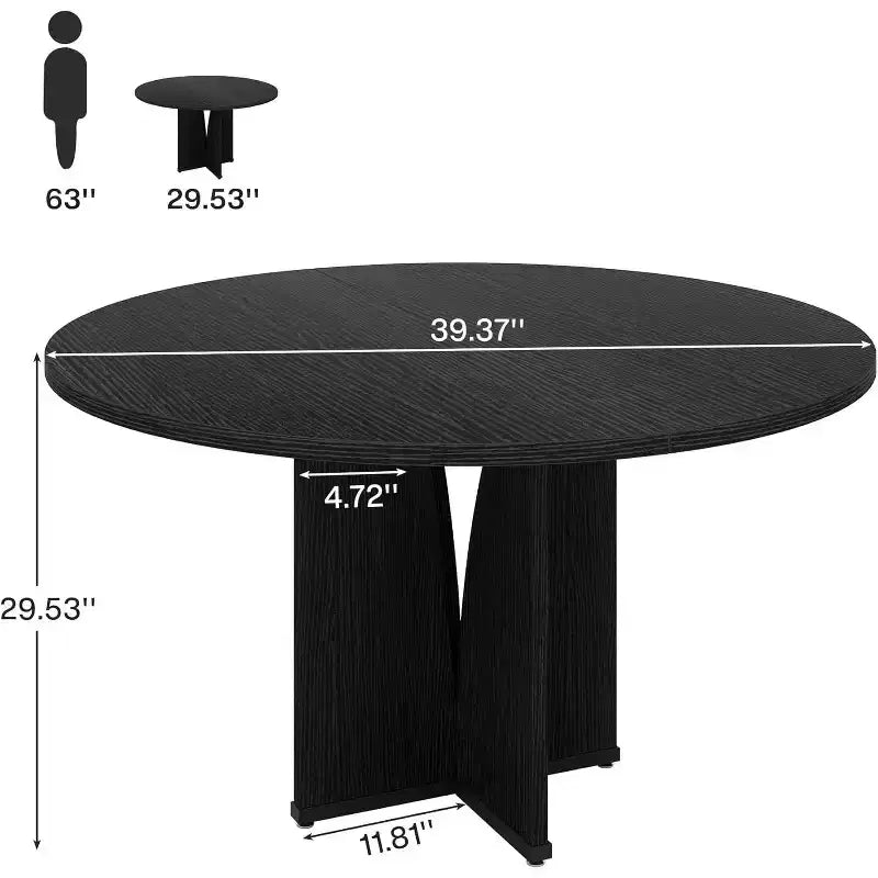 Tavolo da pranzo rotondo da 100 cm per 4 persone