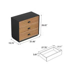 Comodino in legno massello con 3 cassetti Farmhouse 31.49