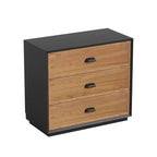 Comodino in legno massello con 3 cassetti Farmhouse 31.49