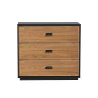 Comodino in legno massello con 3 cassetti Farmhouse 31.49