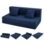Versatile Convertible Folding Sofa Bed - Double Size 4-in-1 Lazy Floor Futon Couch with Pillows, High-Density Foam, collapsible Sleeper Lounge