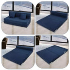 Versatile Divano Letto Pieghevole Trasformabile - Futon da Terra Pigro 4-in-1 Matrimoniale con Cuscini, Schiuma ad Alta Densità, Poltrona Sdraio Pieghevole