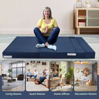 Versatile Divano Letto Pieghevole Trasformabile - Futon da Terra Pigro 4-in-1 Matrimoniale con Cuscini, Schiuma ad Alta Densità, Poltrona Sdraio Pieghevole