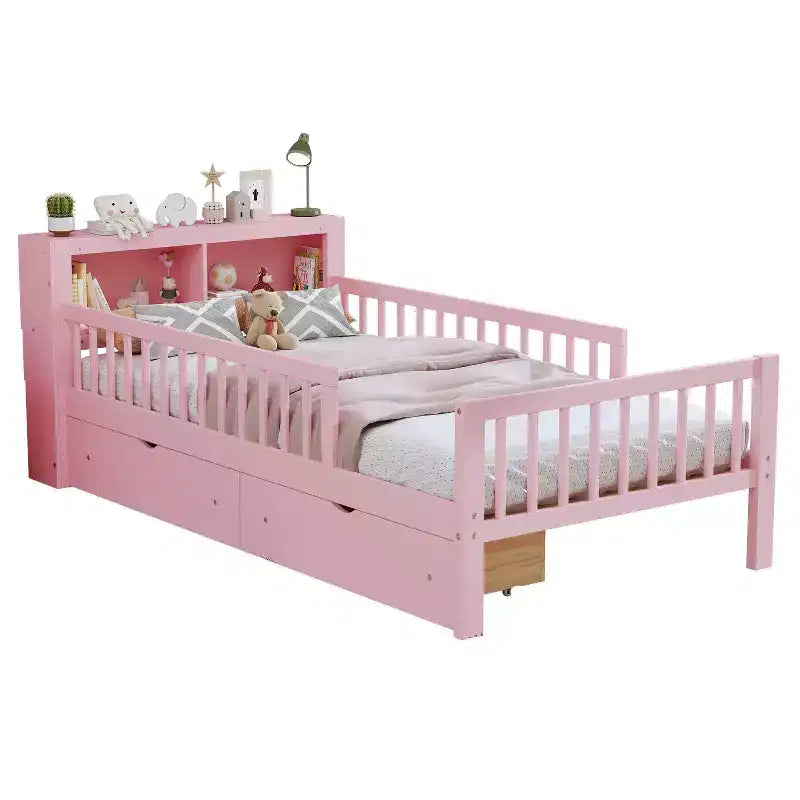 Letto singolo con testiera contenitore