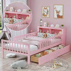 Letto singolo con testiera contenitore