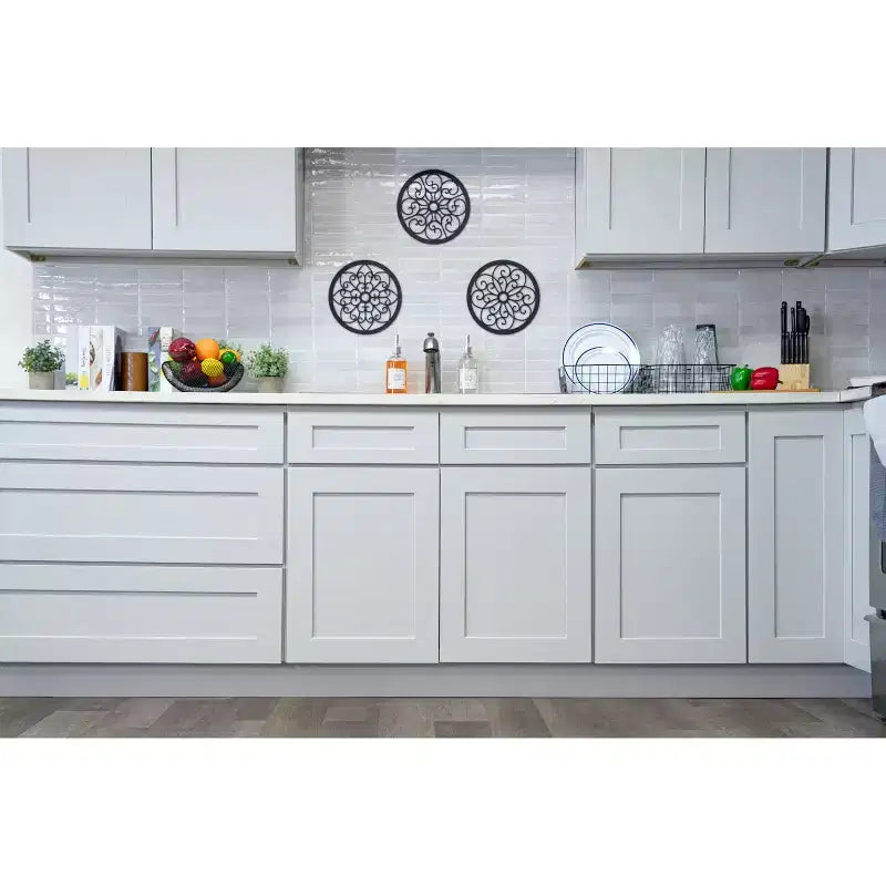 Mobile Base Cucina Shaker 12 L x 30 H x 9 P, Telaio in Legno Massello, Grigio Tortora