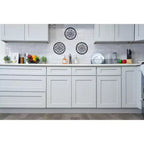 Mobile Base Cucina Shaker 12 L x 30 H x 9 P, Telaio in Legno Massello, Grigio Tortora