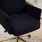 Sedia da ufficio a schienale medio, sollevabile, in tessuto a righe, ergonomica. Ideale per lavoro, studio e relax