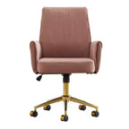 Sedia da ufficio a schienale medio, sollevabile, in tessuto a righe, ergonomica. Ideale per lavoro, studio e relax