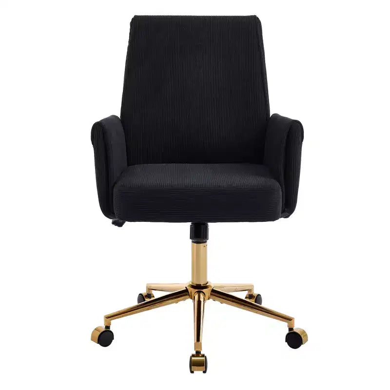 Sedia da ufficio a schienale medio, sollevabile, in tessuto a righe, ergonomica. Ideale per lavoro, studio e relax