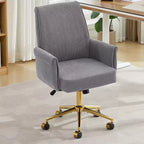 Sedia da ufficio a schienale medio, sollevabile, in tessuto a righe, ergonomica. Ideale per lavoro, studio e relax