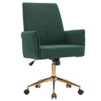 Sedia da ufficio a schienale medio, sollevabile, in tessuto a righe, ergonomica. Ideale per lavoro, studio e relax
