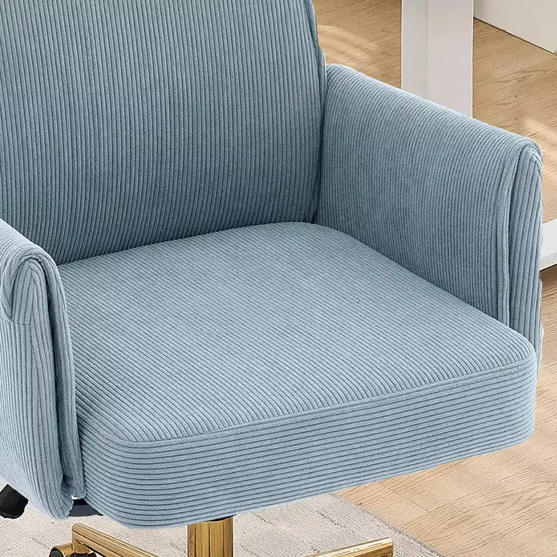 Sedia da ufficio a schienale medio, sollevabile, in tessuto a righe, ergonomica. Ideale per lavoro, studio e relax