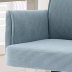 Sedia da ufficio a schienale medio, sollevabile, in tessuto a righe, ergonomica. Ideale per lavoro, studio e relax