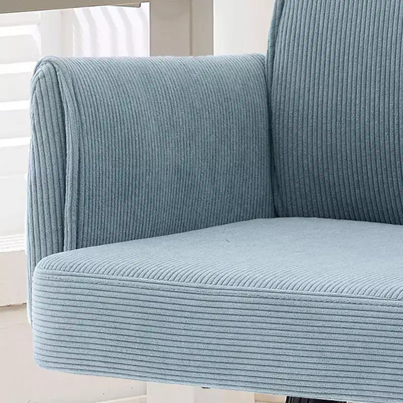 Sedia da ufficio a schienale medio, sollevabile, in tessuto a righe, ergonomica. Ideale per lavoro, studio e relax