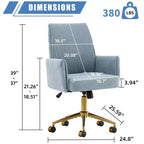Sedia da ufficio a schienale medio, sollevabile, in tessuto a righe, ergonomica. Ideale per lavoro, studio e relax